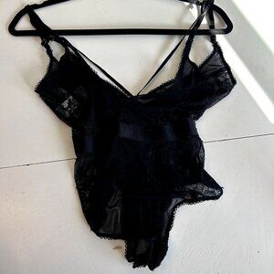 Baci black lace lingerie teddy size‎ small 2-8